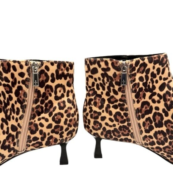 Reaction Kenneth Cole Cheetah Print Pointy Toe Sexy Kitten Heel Ankle Boots 8.5 - Picture 6 of 10
